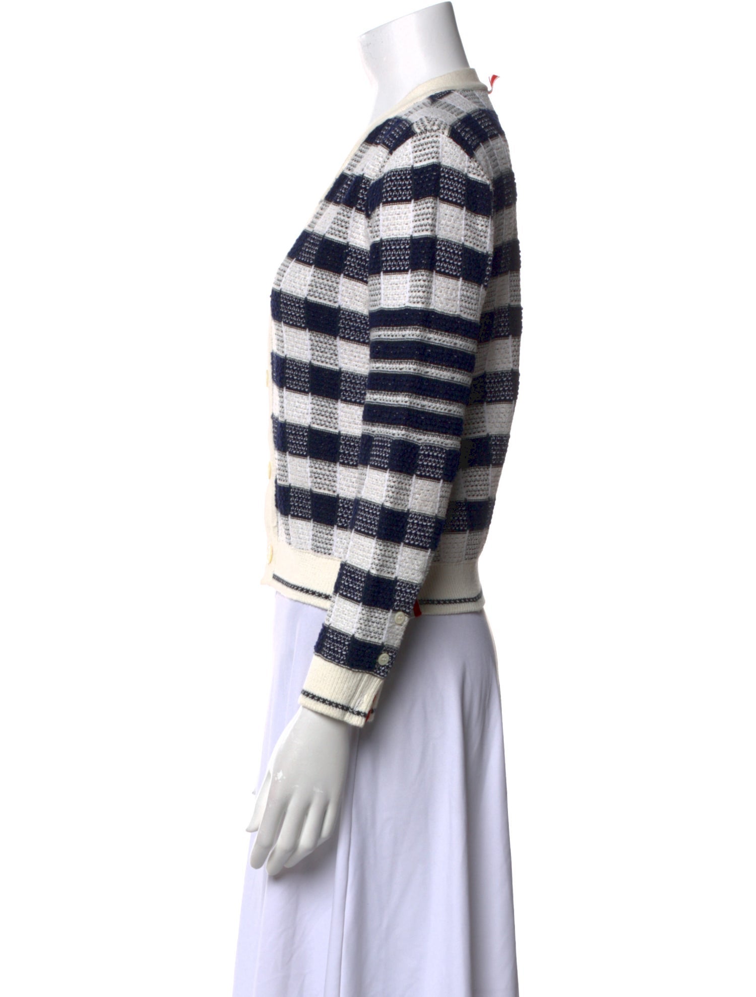 Thom Browne Striped V-Neck Cardigan